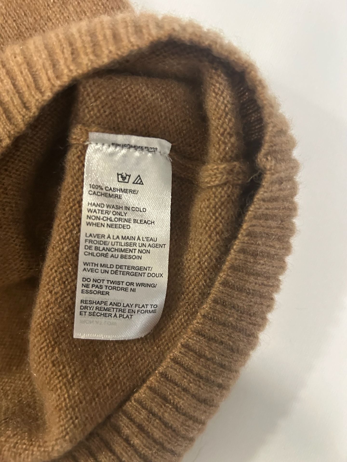 Saks Fifth Avenue Cashmere Turtleneck Sleeveless Sweater Brown 8
