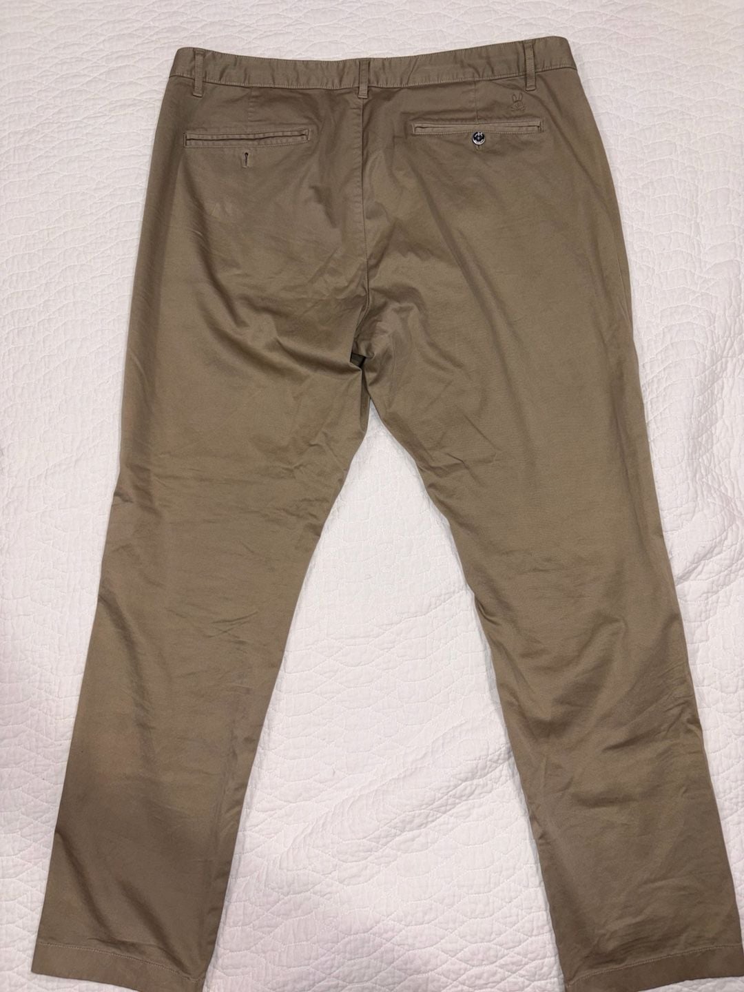 Psycho Bunny Men’s Chino Pants Size 38 Tan Khaki Straight Leg Embroidered Logo 12