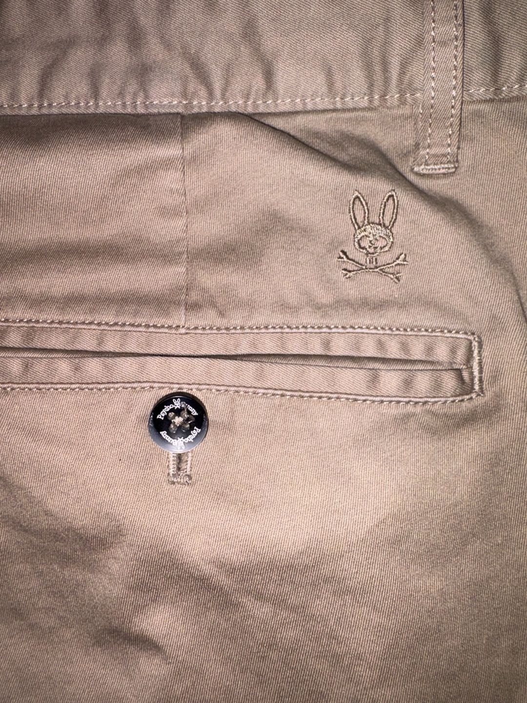 Psycho Bunny Men’s Chino Pants Size 38 Tan Khaki Straight Leg Embroidered Logo 16