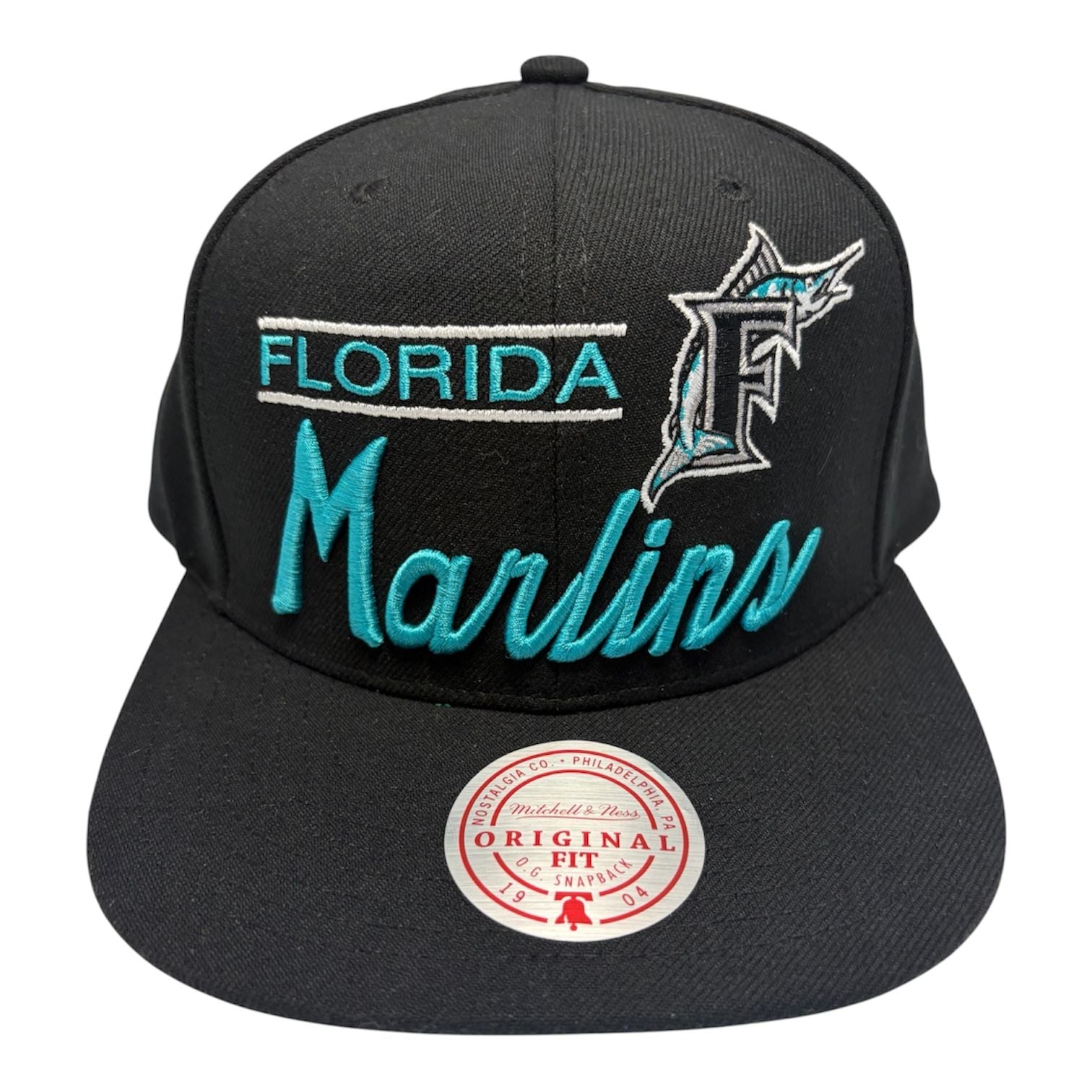 Mitchell & Ness Florida Marlins Cooperstown Evergreen Script Snapback Hat 2