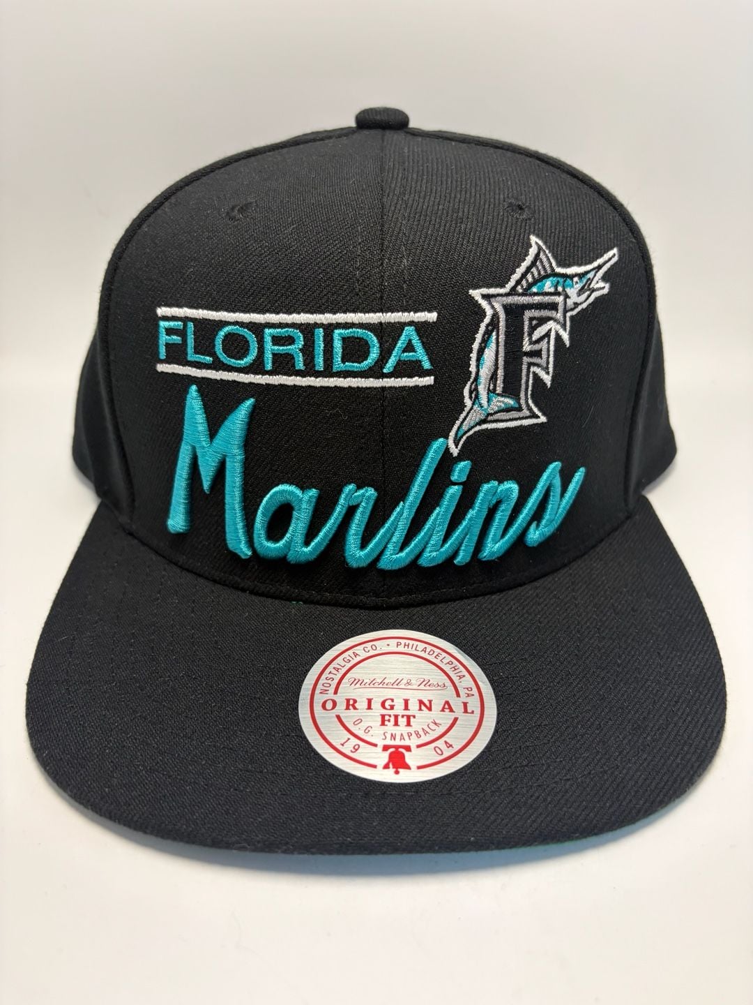 Mitchell & Ness Florida Marlins Cooperstown Evergreen Script Snapback Hat 3
