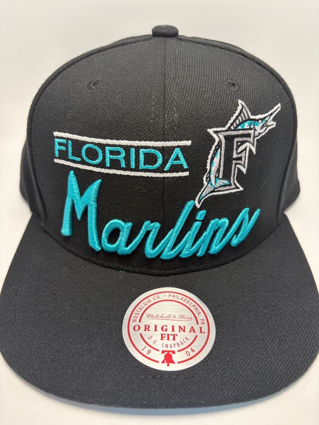 Mitchell & Ness Florida Marlins Cooperstown Evergreen Script Snapback Hat 4