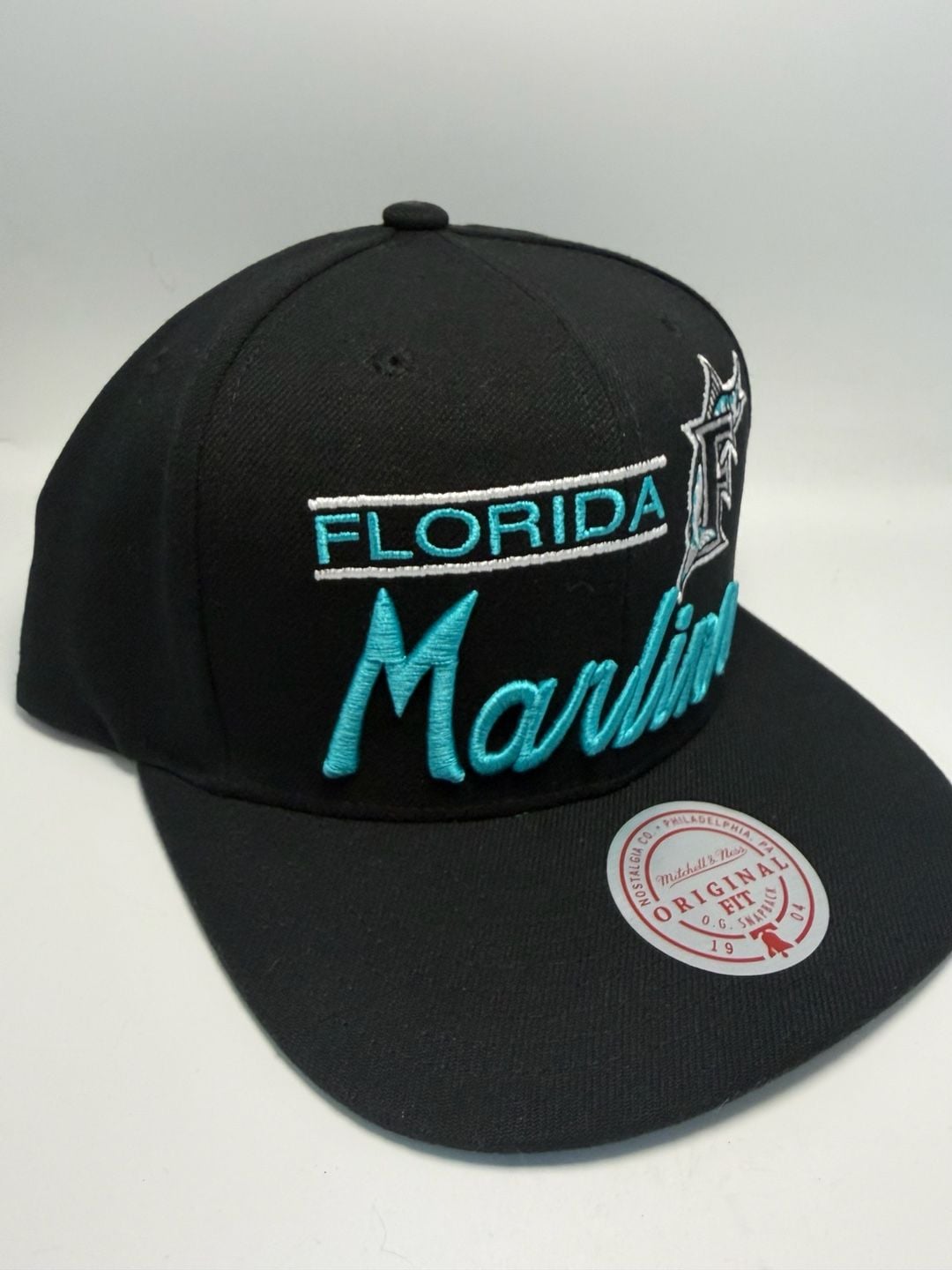 Mitchell & Ness Florida Marlins Cooperstown Evergreen Script Snapback Hat 6