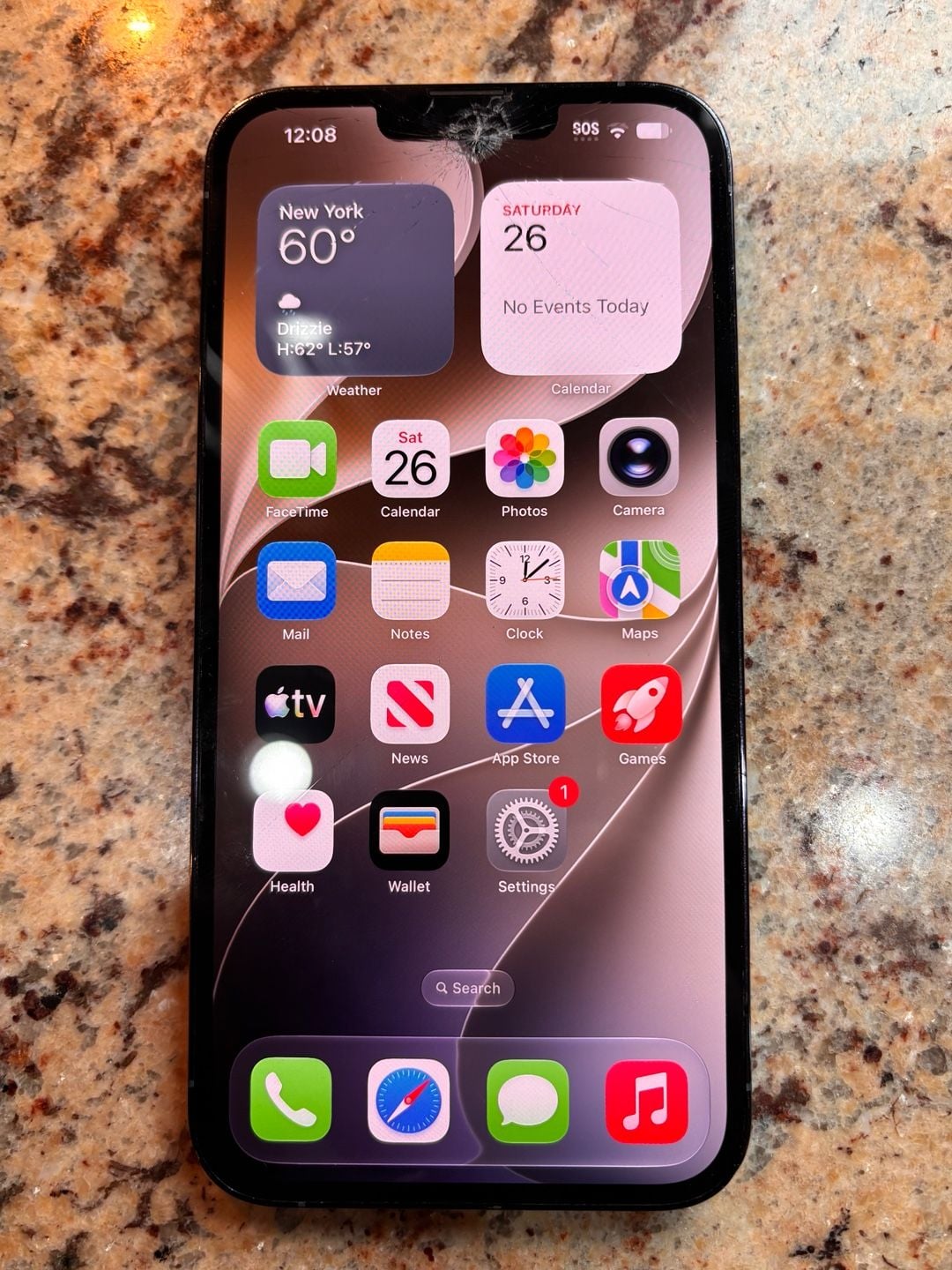 Apple iPhone 13 Pro Max 128GB Sierra Blue Unlocked Cracked Screen 2
