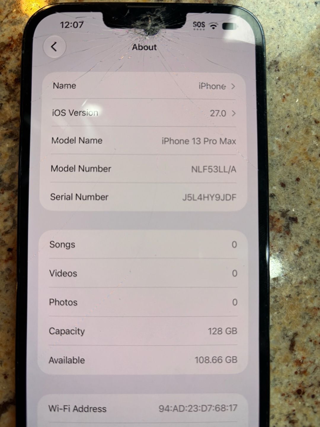 Apple iPhone 13 Pro Max 128GB Sierra Blue Unlocked Cracked Screen 8