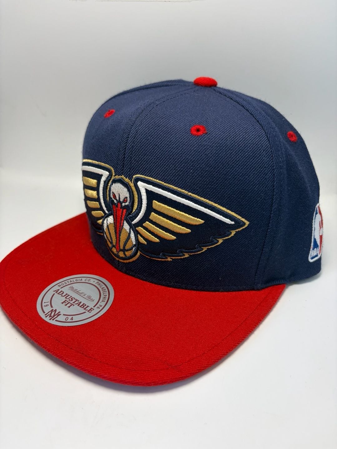 Mitchell & Ness New Orleans Pelicans Snapback Hat Navy Red 5
