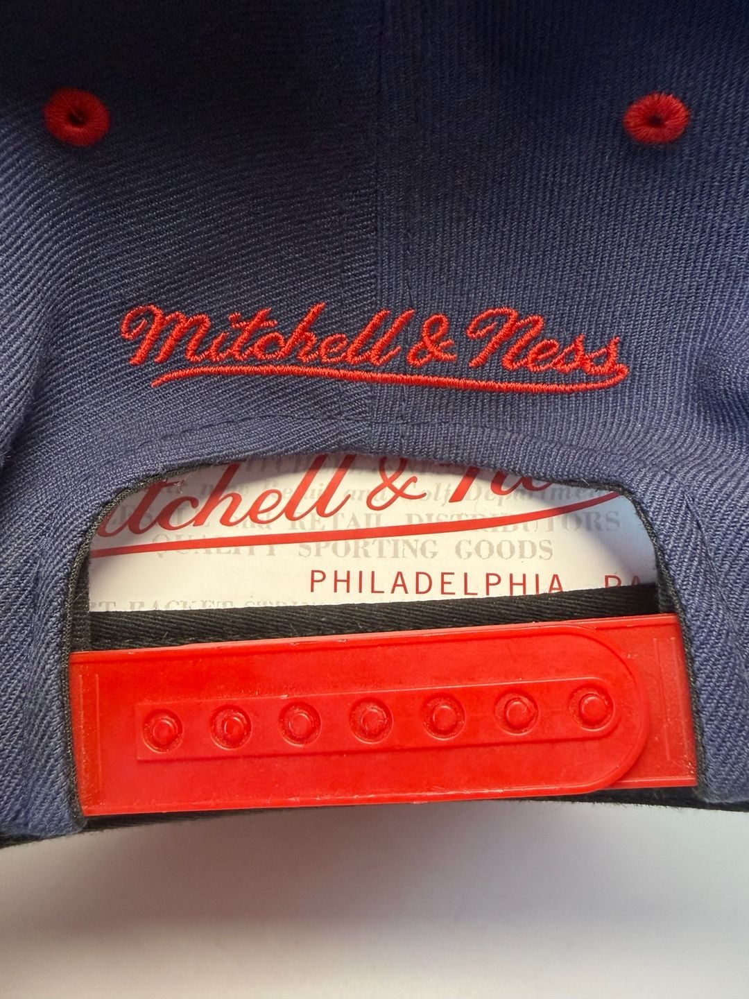 Mitchell & Ness New Orleans Pelicans Snapback Hat Navy Red 7