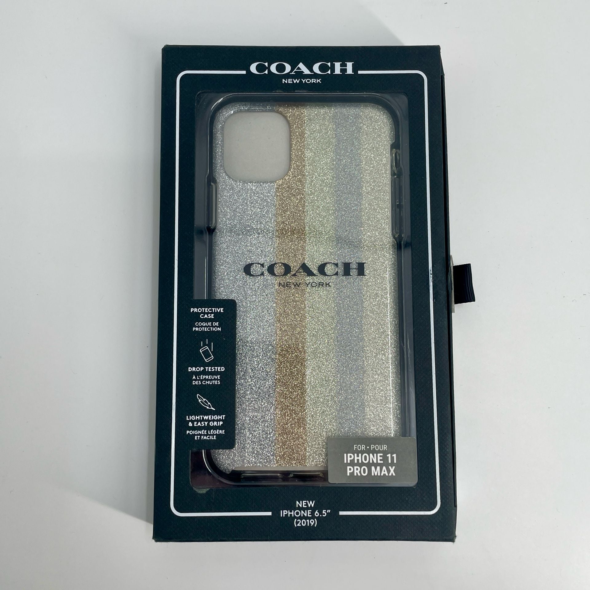 Coach Protective Case iPhone 11 Pro Max Neutral Silver Glitter 1
