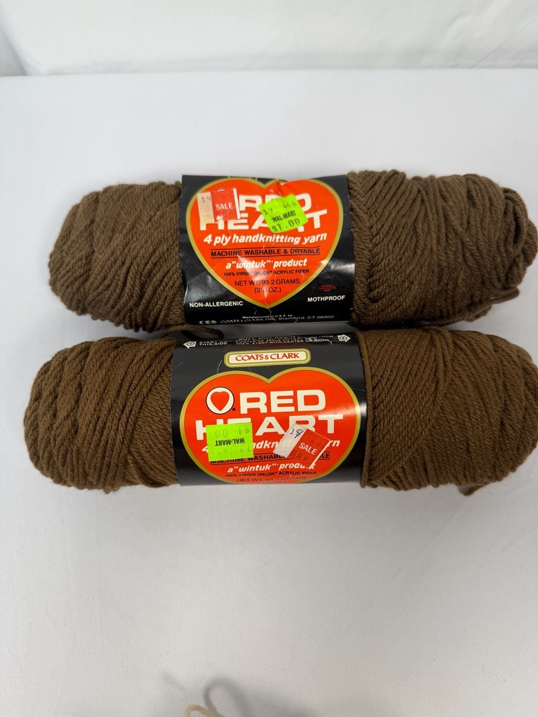Red Heart 4 Ply Handknitting Yarn 362 Rose Brown 3.5oz Lot of 2 1