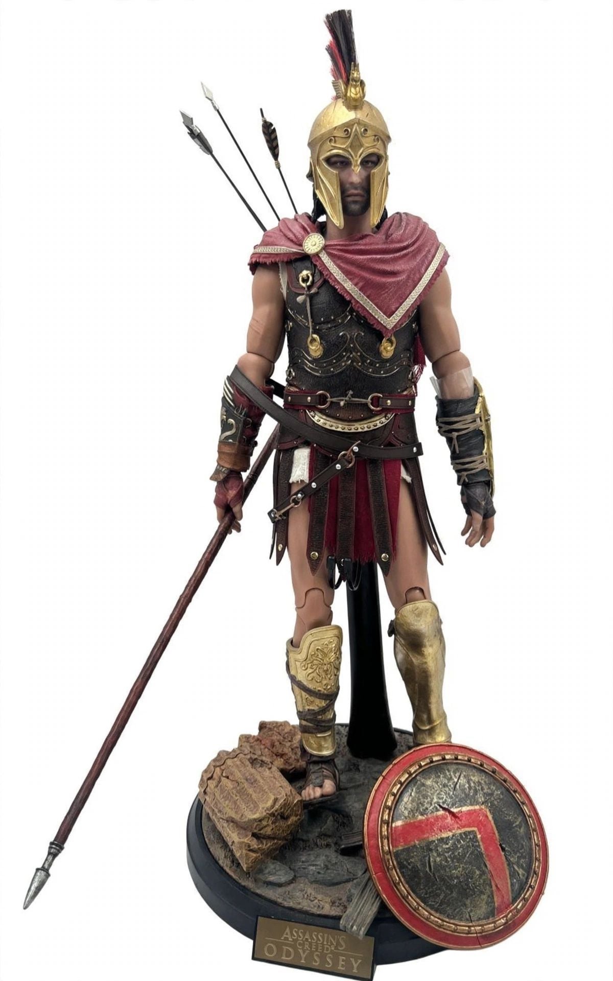 Assassin’s Creed Odyssey Spartan Warrior Statue Shield Spear Eagle Display 8