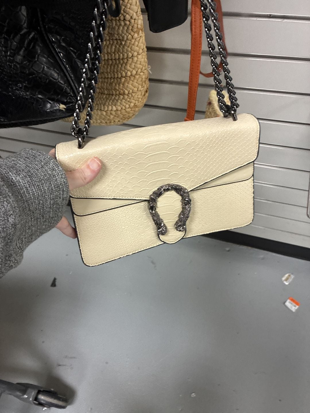 Amazon Off-White Snake Print Crossbody Bag 2
