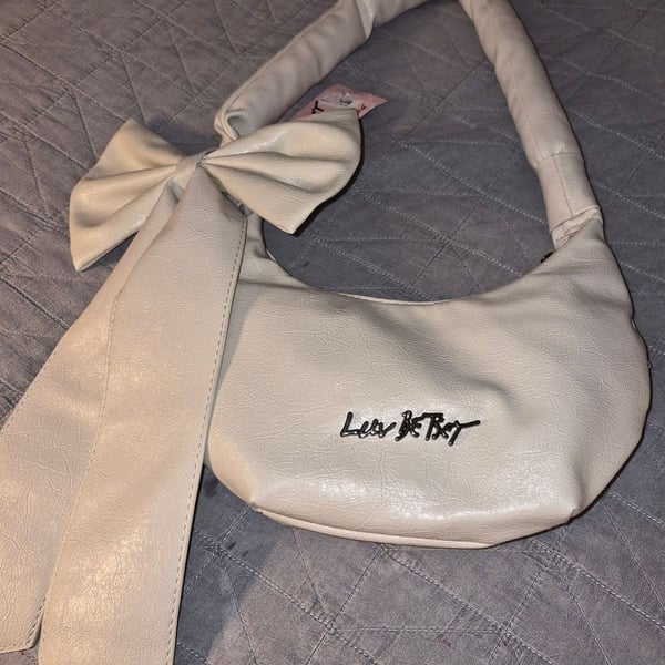 Luv Betsey by Betsey Johnson Cream Shoulder Bag with Bow