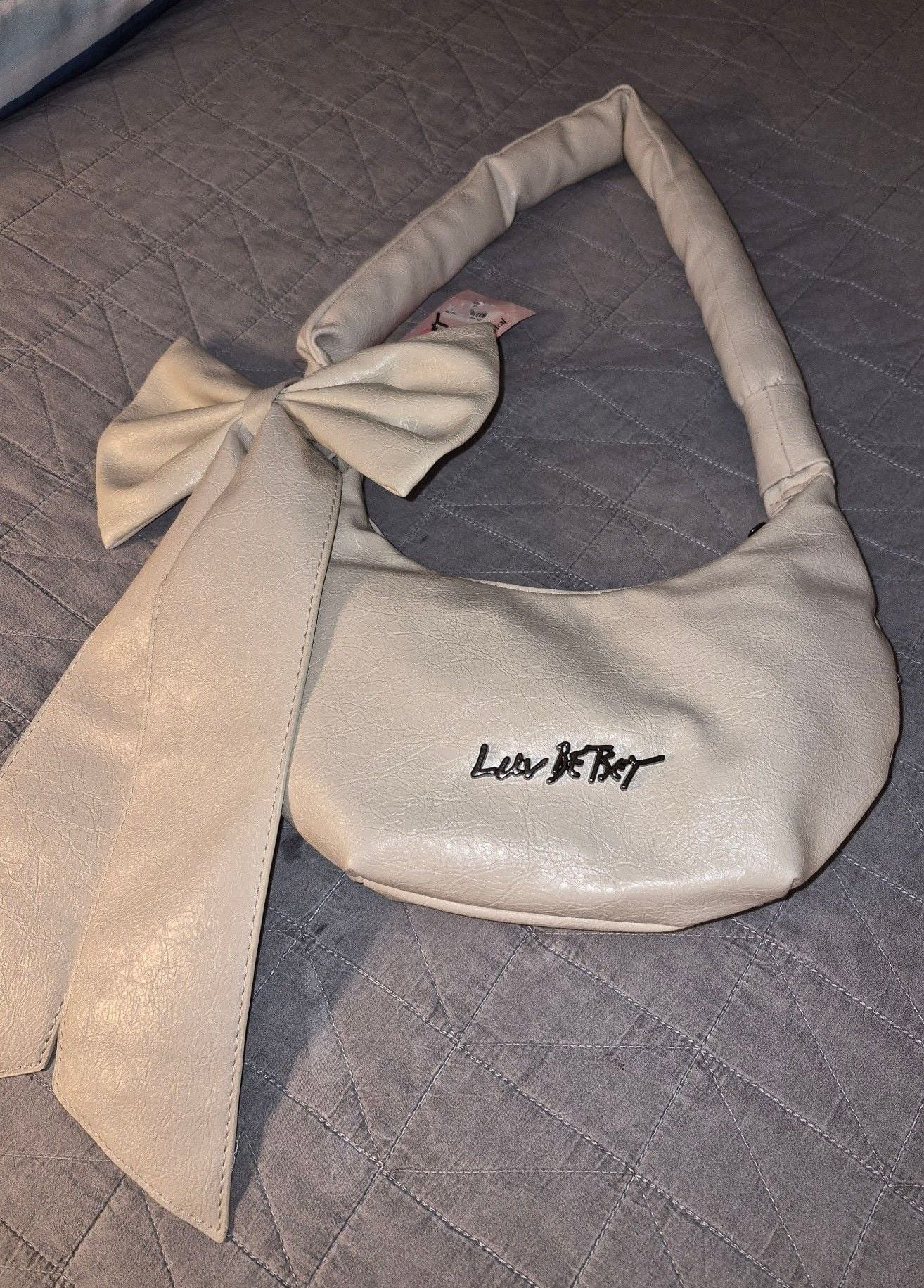 Luv Betsey by Betsey Johnson Cream Shoulder Bag with Bow 2