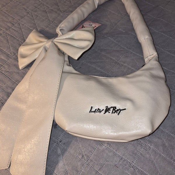 Luv Betsey by Betsey Johnson Cream Shoulder Bag with Bow