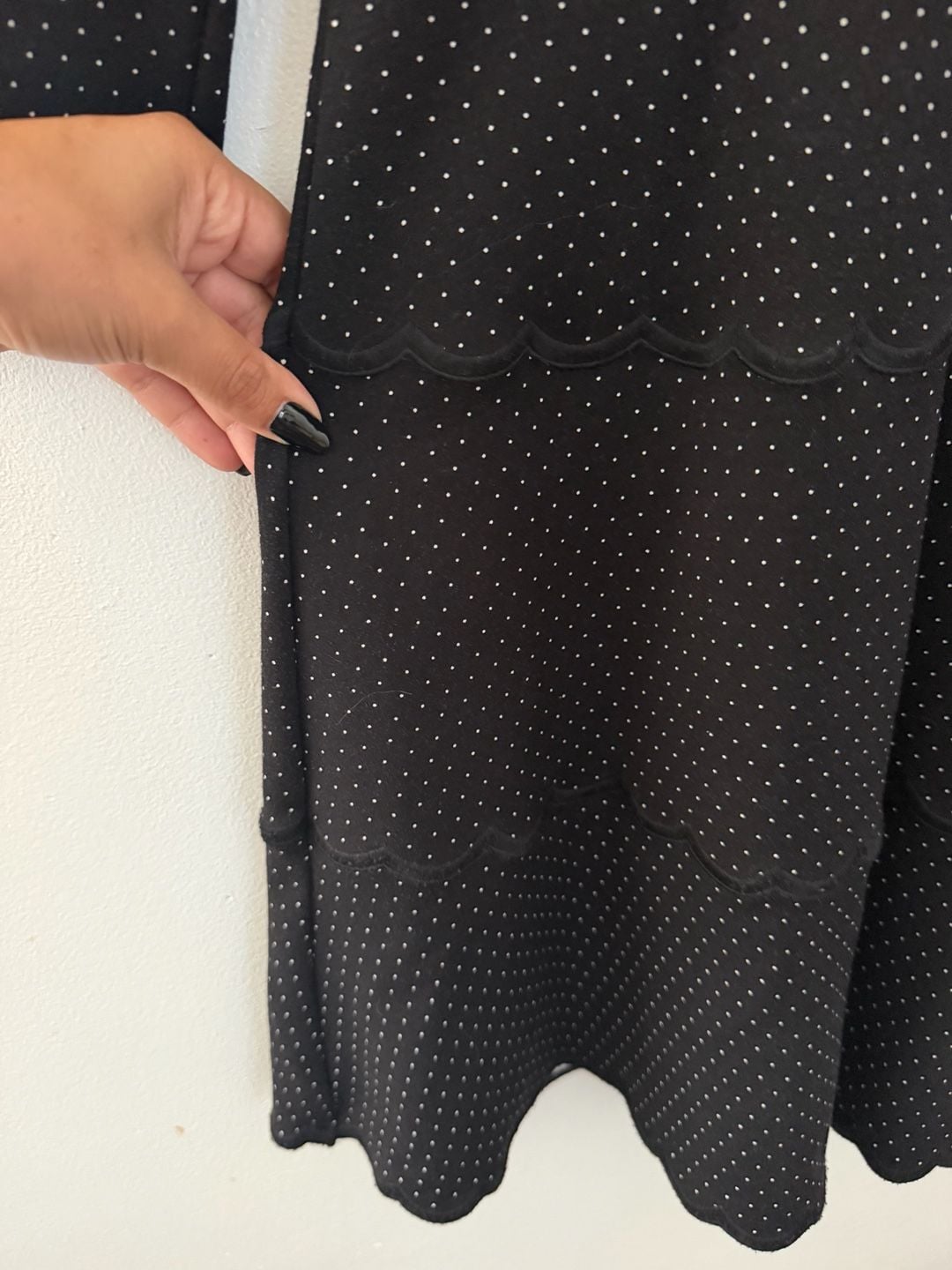 kate spade Pin dot scallop ponte dress sz 2  8