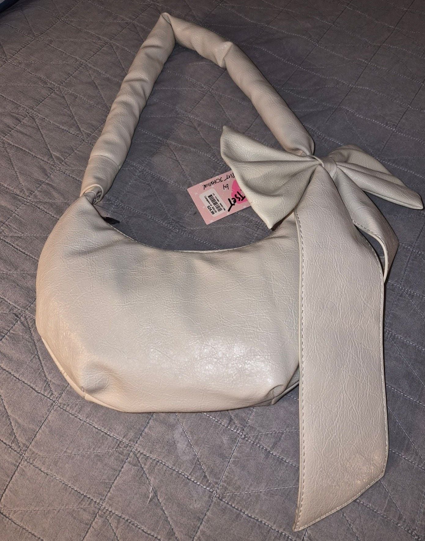 Luv Betsey by Betsey Johnson Cream Shoulder Bag with Bow 4