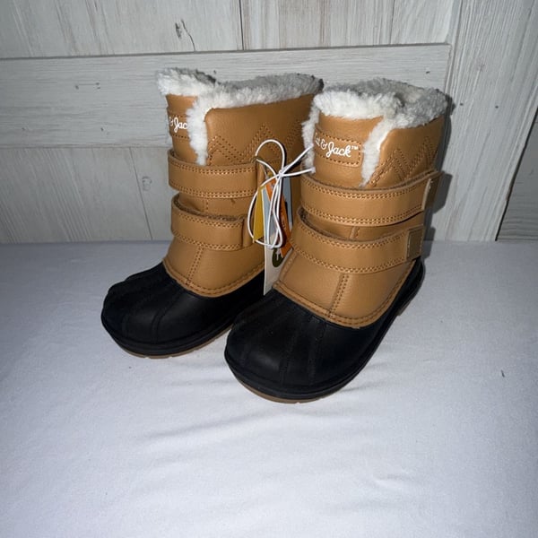 Cat & Jack Denver Waterproof Winter Snow Boots Size 11 Cognac Brown
