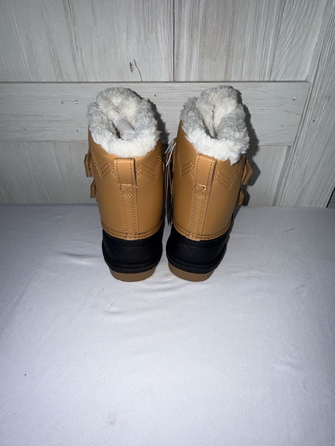 Cat & Jack Denver Waterproof Winter Snow Boots Size 11 Cognac Brown 4