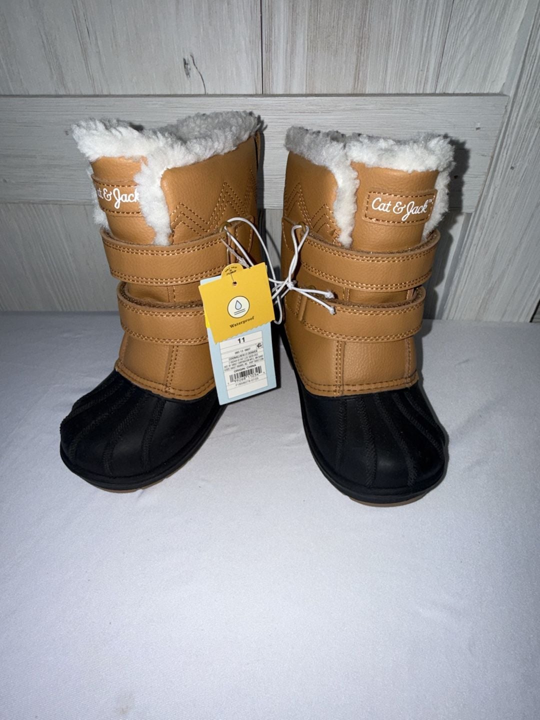 Cat & Jack Denver Waterproof Winter Snow Boots Size 11 Cognac Brown 5