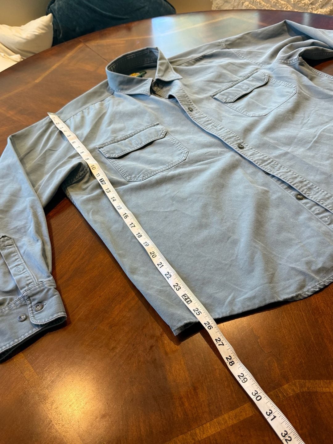 Cabela's Work Shirt Size XL Reg Grey Long Sleeve Button Down Canvas 8