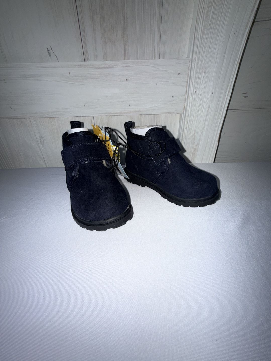 Cat & Jack Magnus Boots Size 6 Navy Blue Suede Ankle Chukka 2