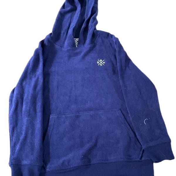 Andy Cohen x Sant and Abel Hoodie Size 9-10 Blue Terry Cotton