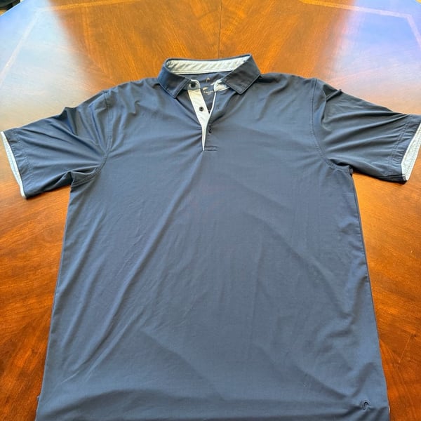Head Golf Polo Shirt Size M Navy Blue Performance Stretch Short Sleeve