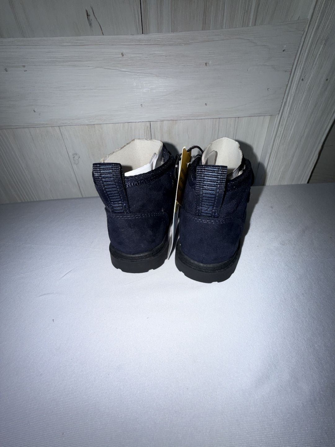 Cat & Jack Magnus Boots Size 6 Navy Blue Suede Ankle Chukka 5
