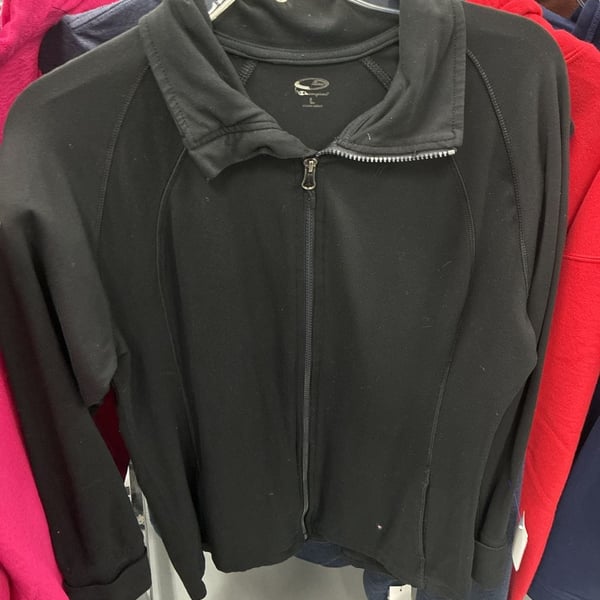 Champion Full Zip Jacket Size L Black Activewear