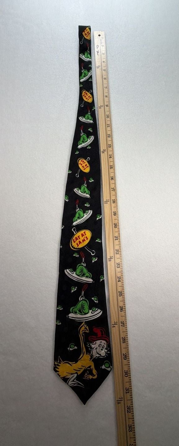 Dr. Seuss Green Eggs And Ham Silk Necktie 90s Nostalgia Office 6