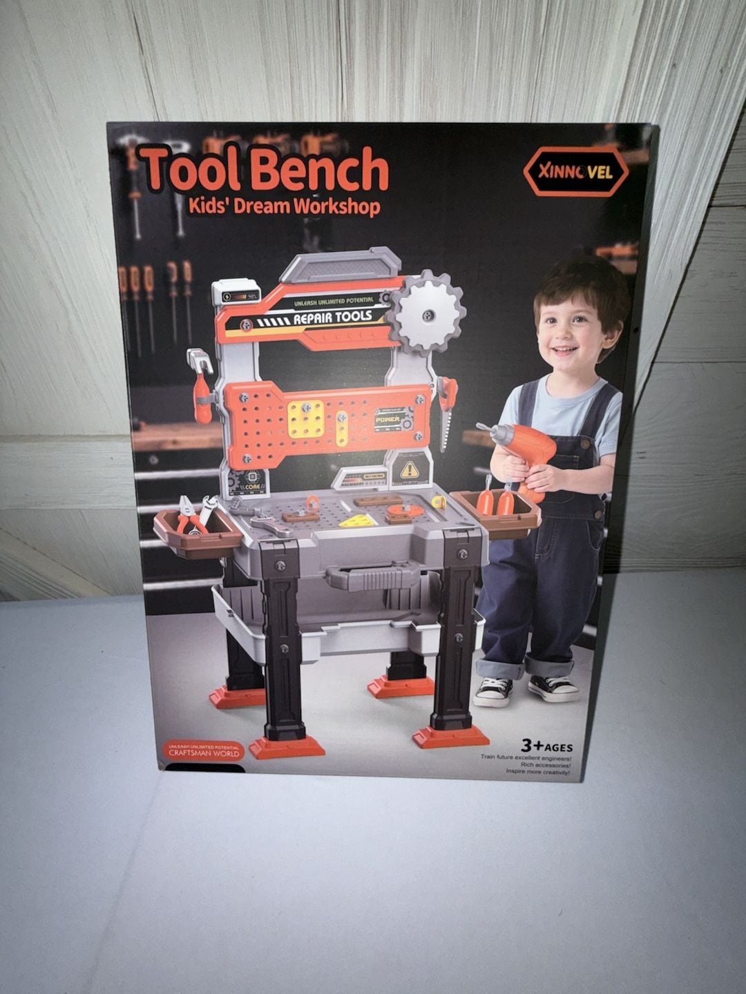 Xinnovel Kids Tool Bench Workshop Playset with Electric Drill 1