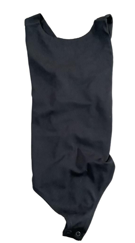 Express Body Contour Criss Cross Back Bodysuit Size XS Black 1