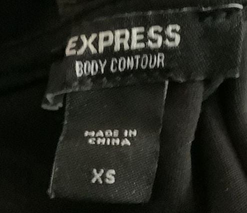 Express Body Contour Criss Cross Back Bodysuit Size XS Black 3