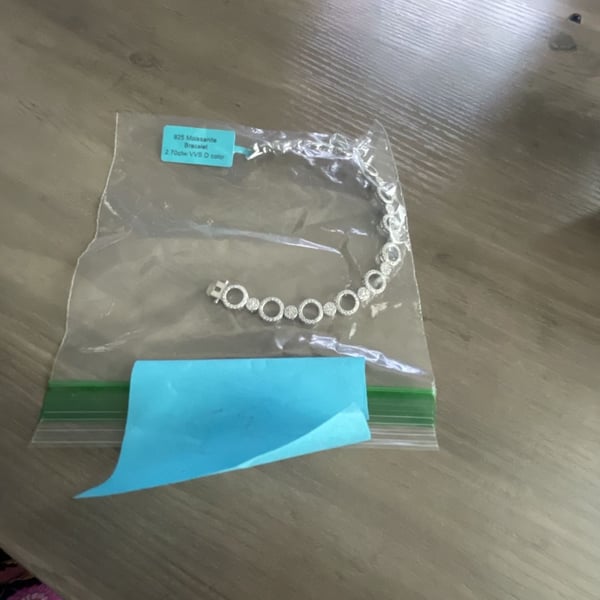 #233 925 Moissanite Bracelet Size 7