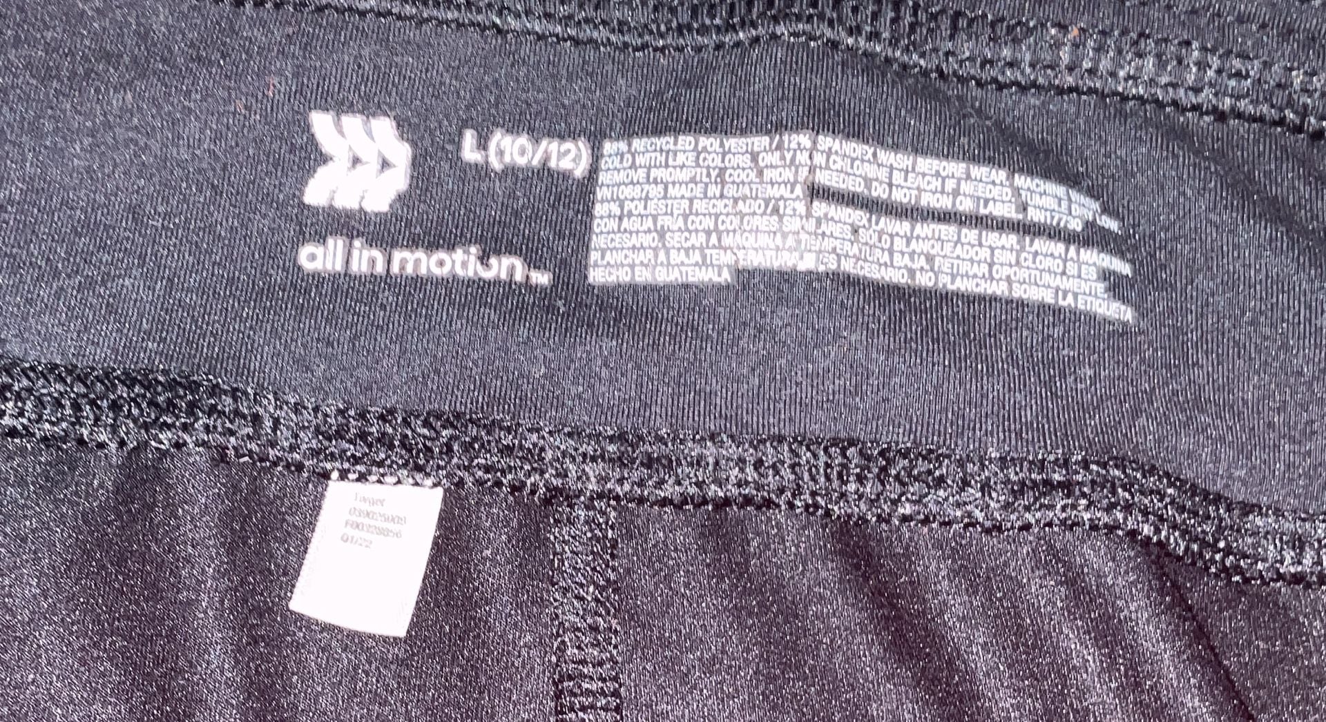 All In Motion Bike Shorts Size L 10/12 Black Athletic girls 4