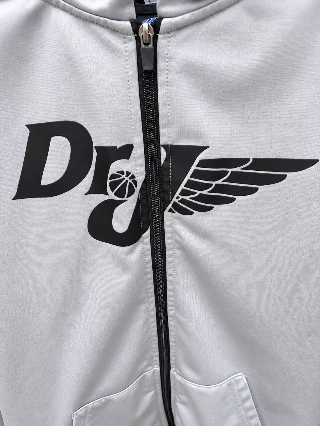 dr. j zip up hoodie size xl gray 5