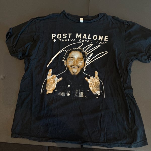 Post Malone 12 Carat Toothache Tour T-Shirt tee shirt sz XL preowned rap tee