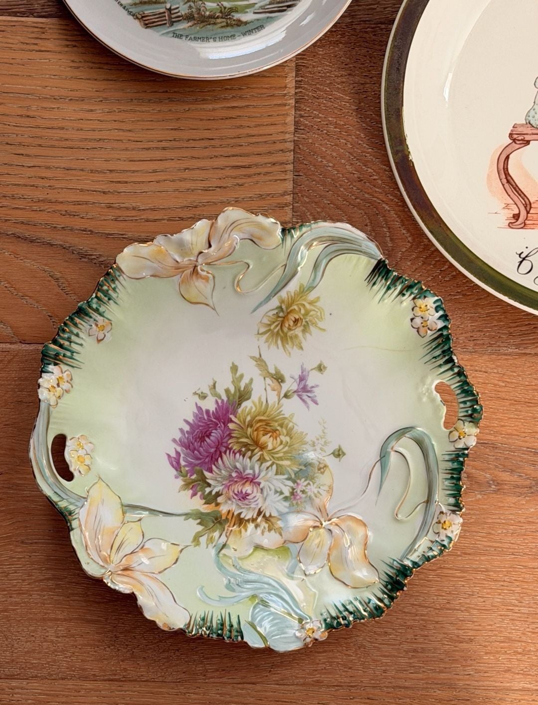 Green plate wall! curated collection of green plates for wall decor 2