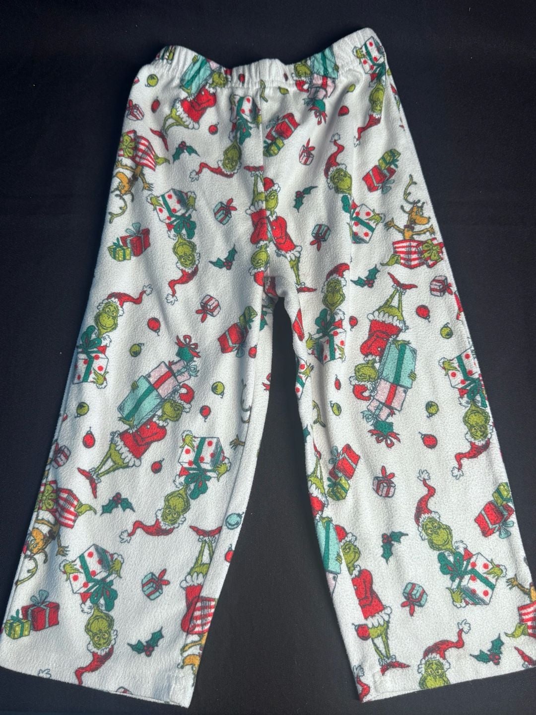 The Grinch Pajama Set Size 3T White Christmas Fleece Button-Down 4