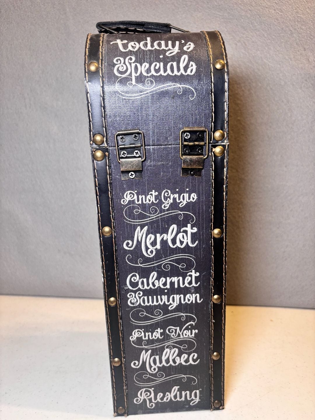Elements Today's Specials Single Wine Bottle Box Storage Case 4