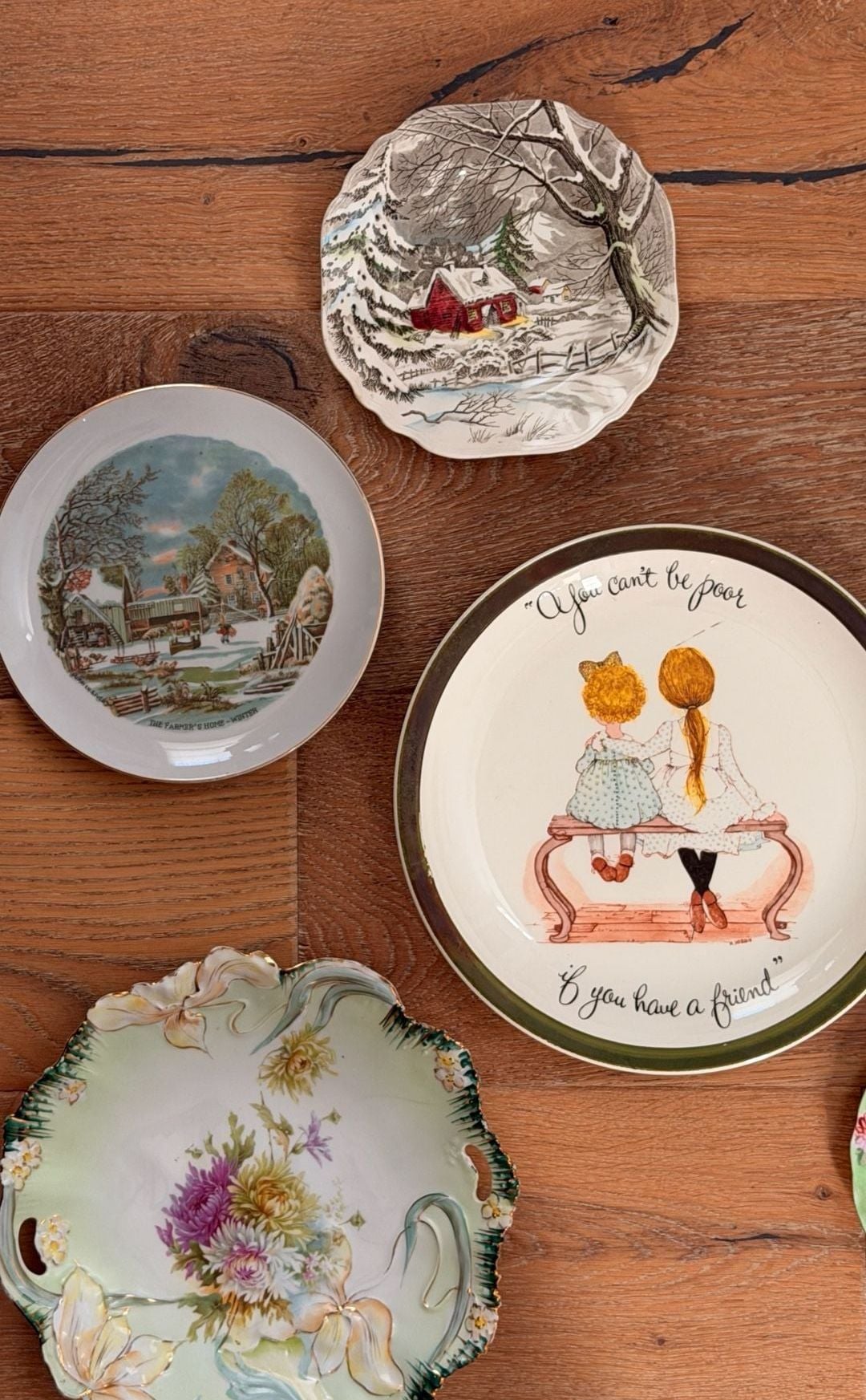 Green plate wall! curated collection of green plates for wall decor 3