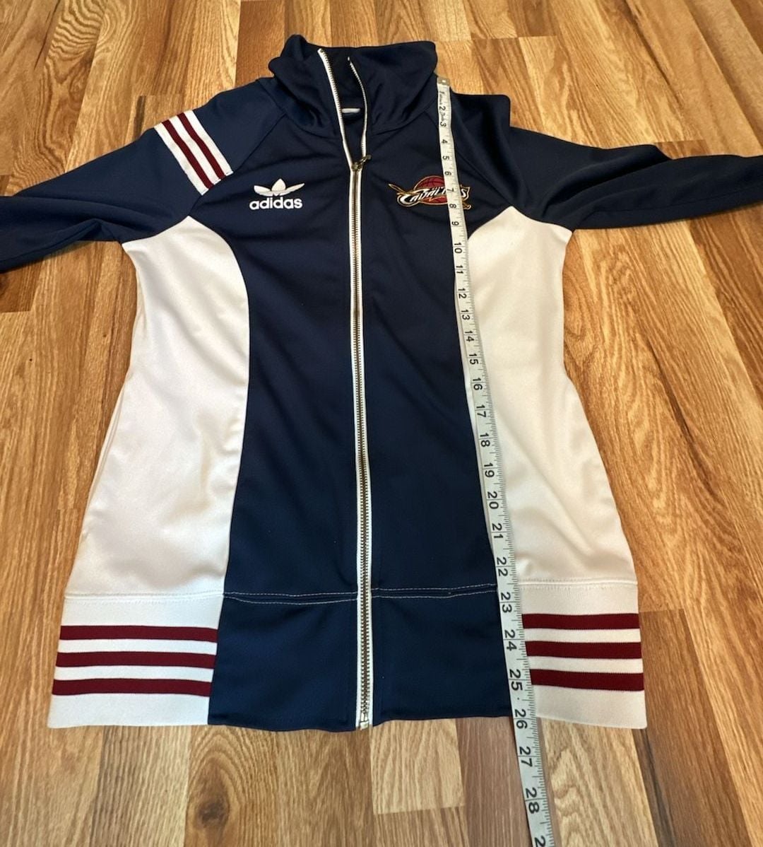 Adidas Cleveland Cavaliers Track Jacket Navy Blue White NBA 8