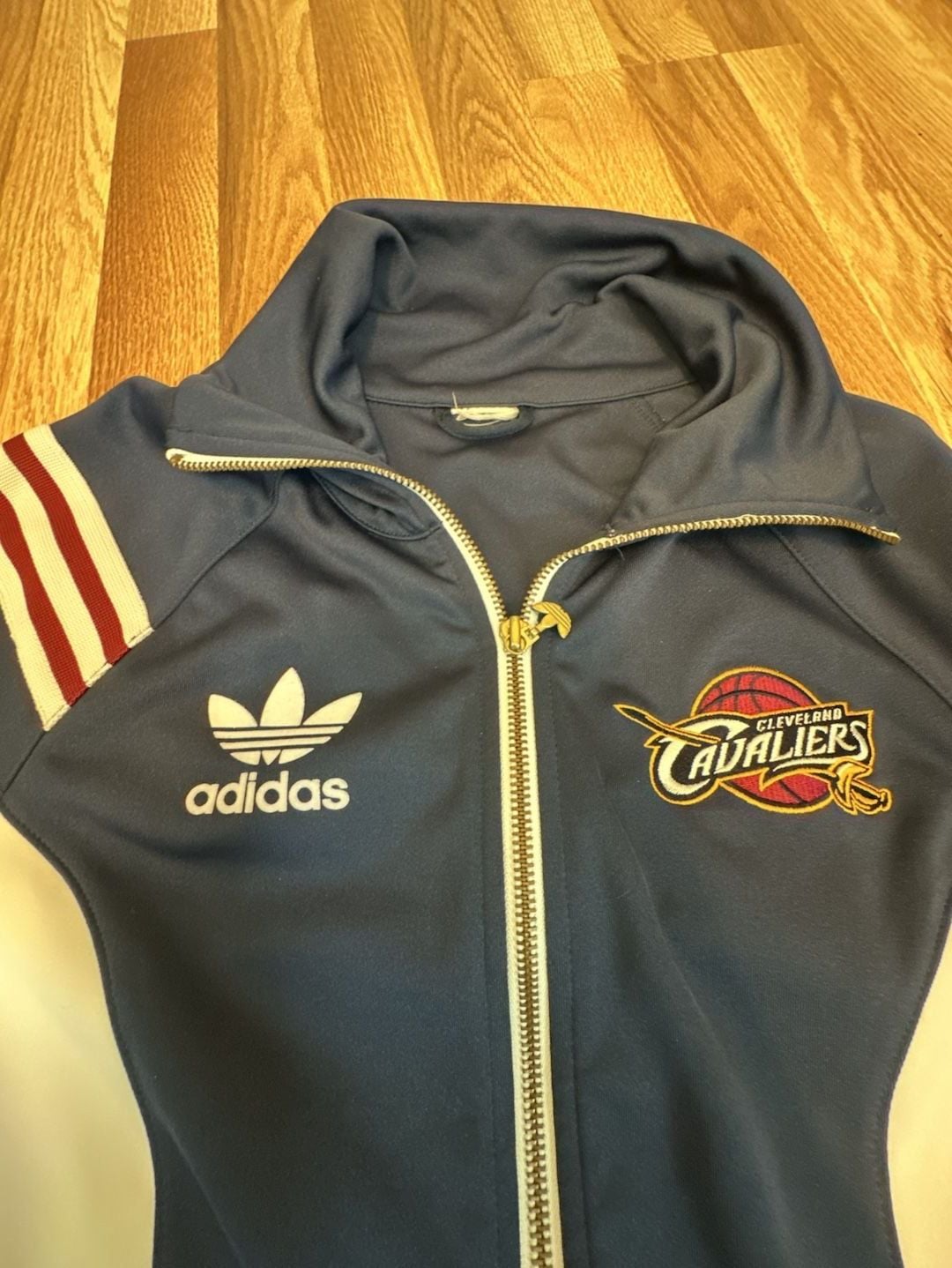 Adidas Cleveland Cavaliers Track Jacket Navy Blue White NBA 10