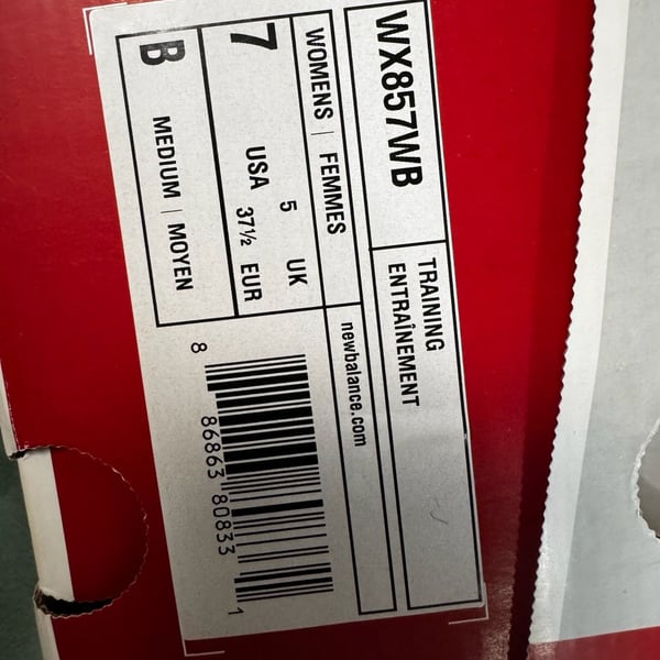 New Balance 857v1 Training Shoes Size 7 White Blue
