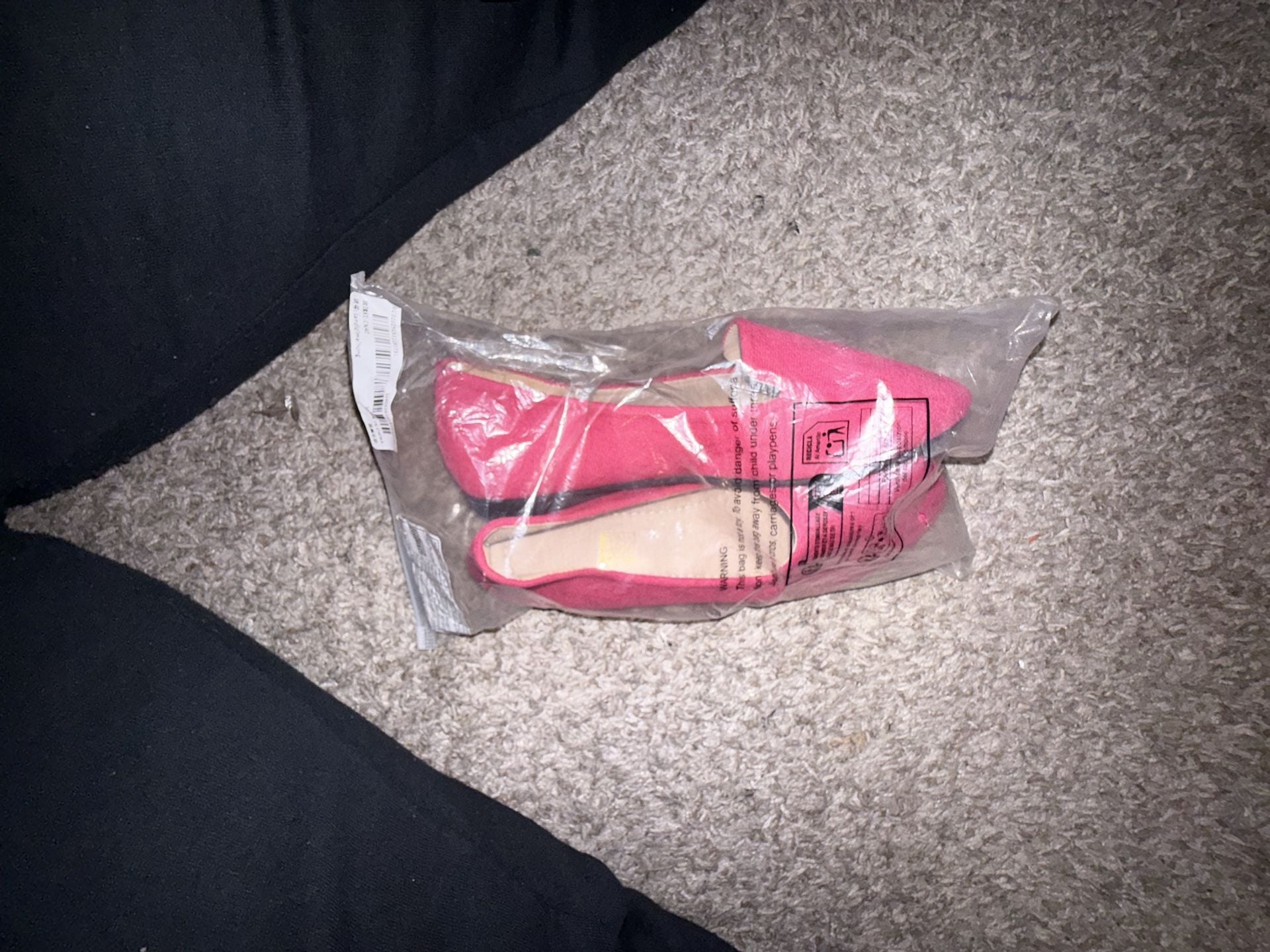 SHEIN Minimalist Slip-On Flat Shoes Size 40 Pink Suede Pointed Toe 2
