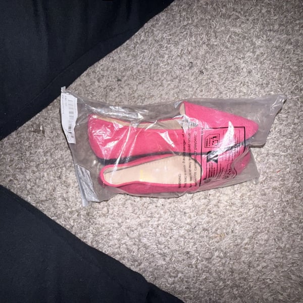 SHEIN Minimalist Slip-On Flat Shoes Size 40 Pink Suede Pointed Toe