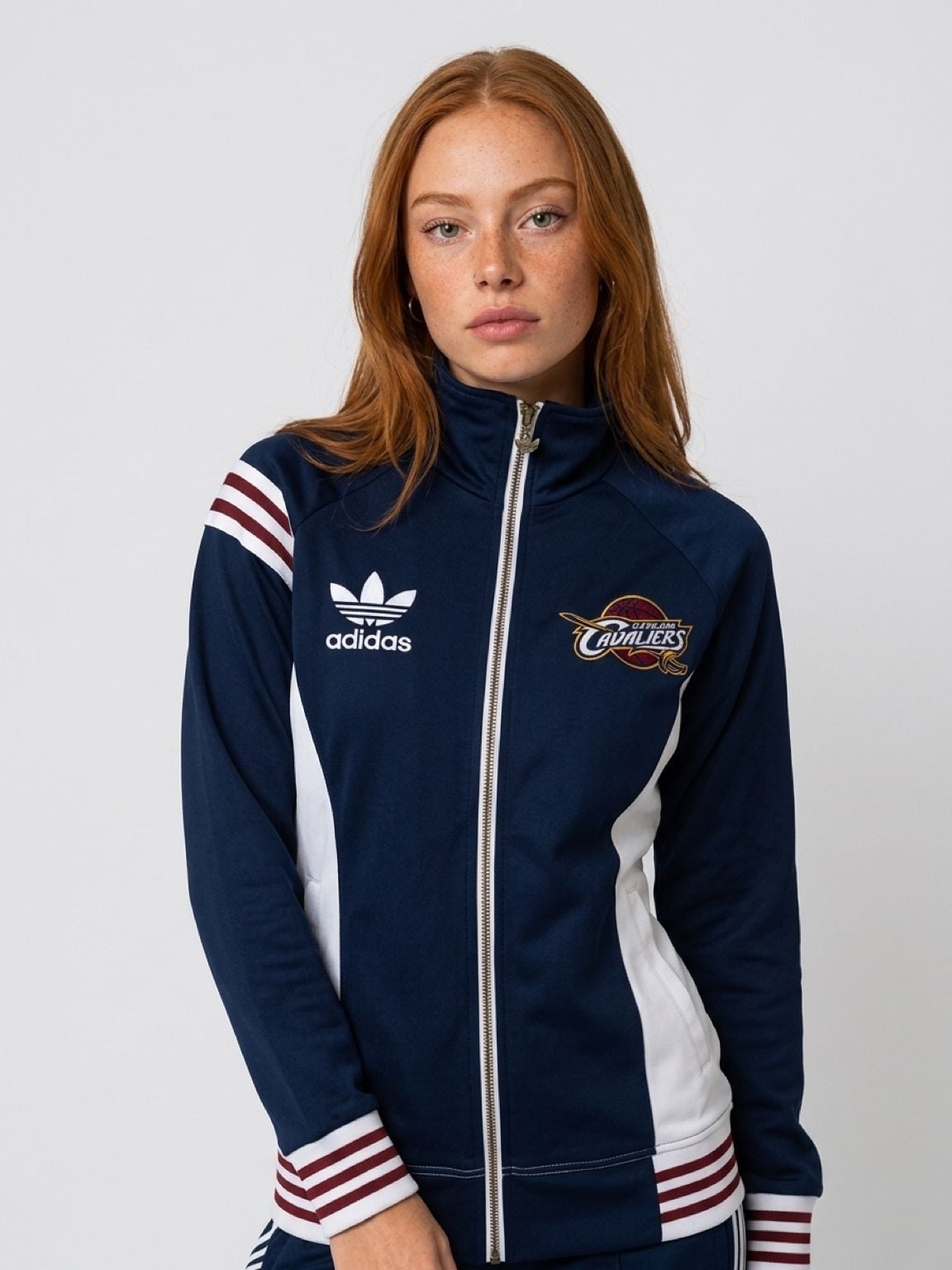 Adidas Cleveland Cavaliers Track Jacket Navy Blue White NBA 2