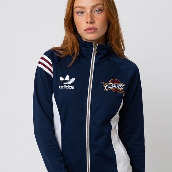 Adidas Cleveland Cavaliers Track Jacket Navy Blue White NBA