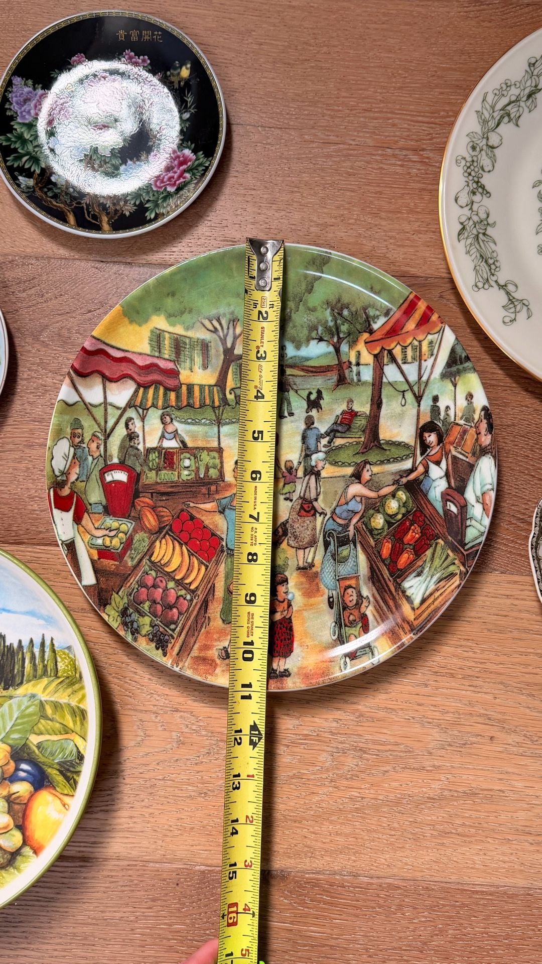 Green plate wall! curated set of 6 green themed plates/green wall decor 8