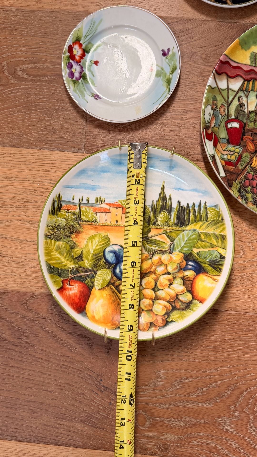 Green plate wall! curated set of 6 green themed plates/green wall decor 9